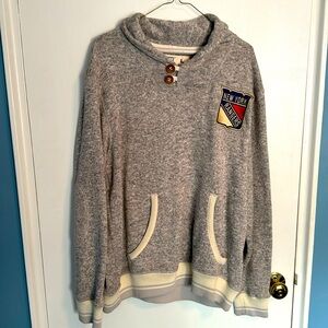 New York Rangers Shawl Neck Sweater CCM Lsrge
